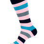 3 Color Stripe Crew Sock