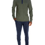 3 Button Lounge Henley Shirt - Contrast Piping