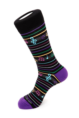 Musical Note Stripe Sock