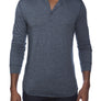 Poly Viscose Long Sleeve Henley