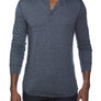 Poly Viscose Long Sleeve Henley