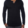 Poly Viscose Long Sleeve Henley