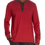 3 Button Lounge Henley Shirt - Contrast Piping