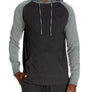 Pullover Raglan Hoodie - Cotrasted Sleeves