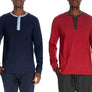 3 Button Long Sleeve Henley 8006-2