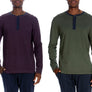 3 Button Long Sleeve Henley 8006-3
