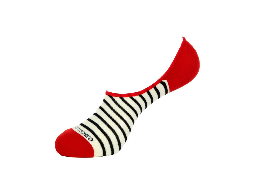 Secluded Stripe- no show Sock