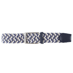 Blue, White, & Charcoal Elastic Belt