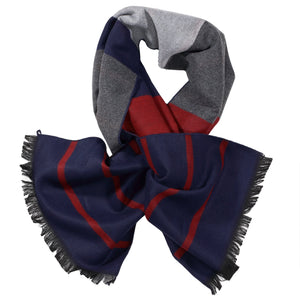 Charcoal, Red, & Navy Scarf