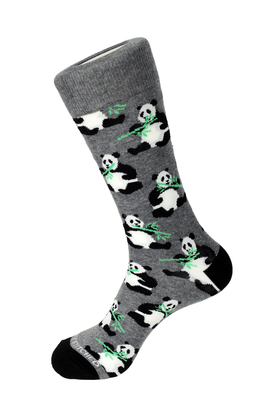 Panda Eating Crew Sock