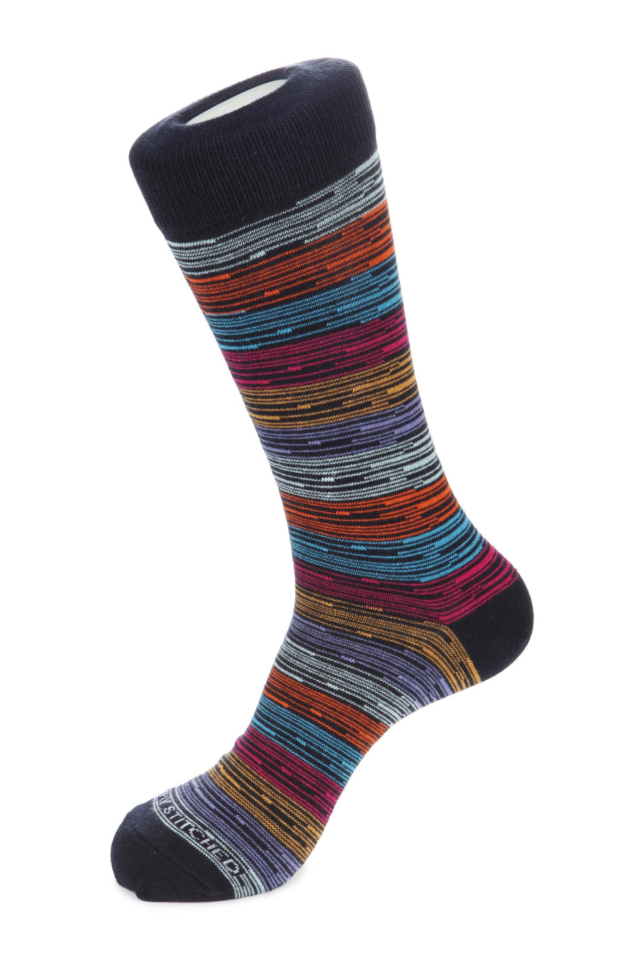 fw17 crew sock, Melange, 7, color, stripe – Unsimply Stitched