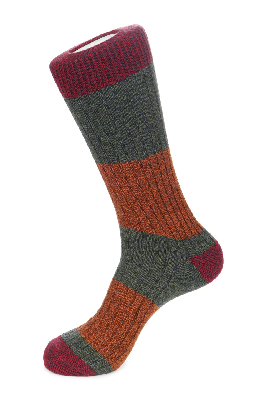 Boot Sock Melange Block Stripe