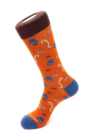 Top Hats & Mustaches Sock