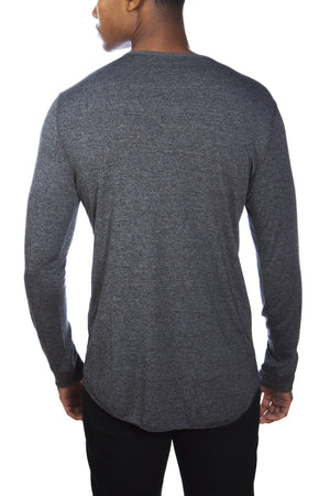 Poly Viscose Long Sleeve Henley