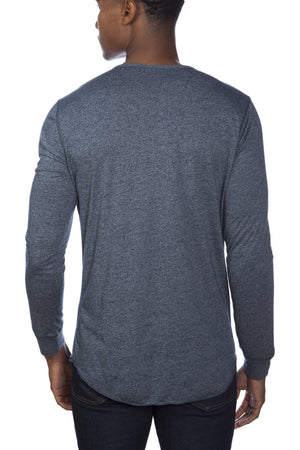 Poly Viscose Long Sleeve Henley