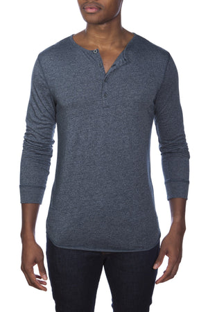 Poly Viscose Long Sleeve Henley