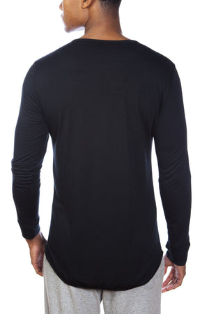 Poly Viscose Long Sleeve Henley