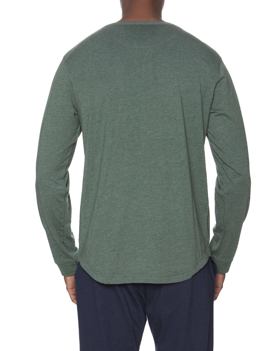 Long Sleeve Lounge Henley Contrasting Piping