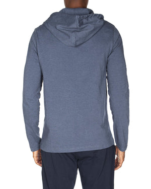 Hooded Henley Non Ribbed With Buttons