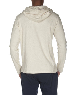 Hooded Henley Non Ribbed With Buttons