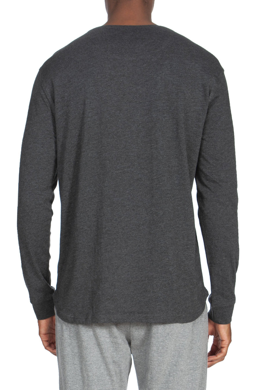 Long Sleeve Lounge Henley Contrast Piping