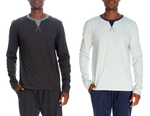 Long Sleeve Contrast Crew 2 Pack 8004-1